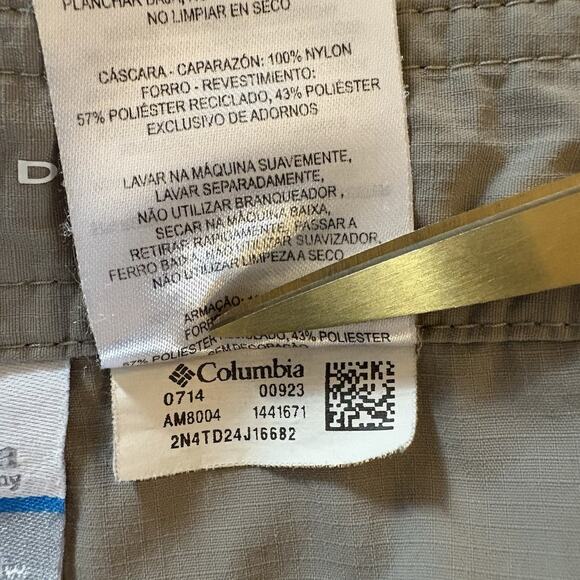 Columbia Convertible Pants Mens 40 x 30 Khaki Cargo Omni Shade Nylon Outdoor - Picture 16 of 16